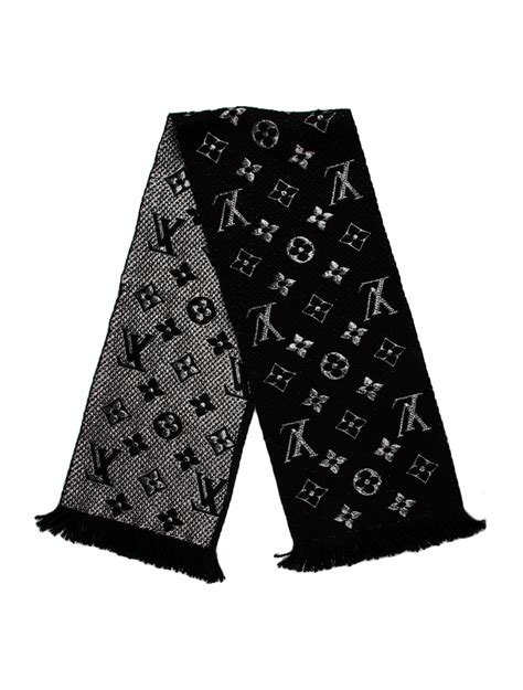 louis vuitton logomania scarf black|Louis Vuitton scarf selfridges.